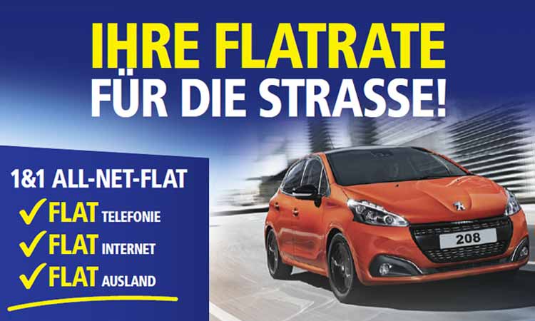 Neues Kombi-Angebot: 1&1 All-Net-Flat auch mit neuem Auto buchbar